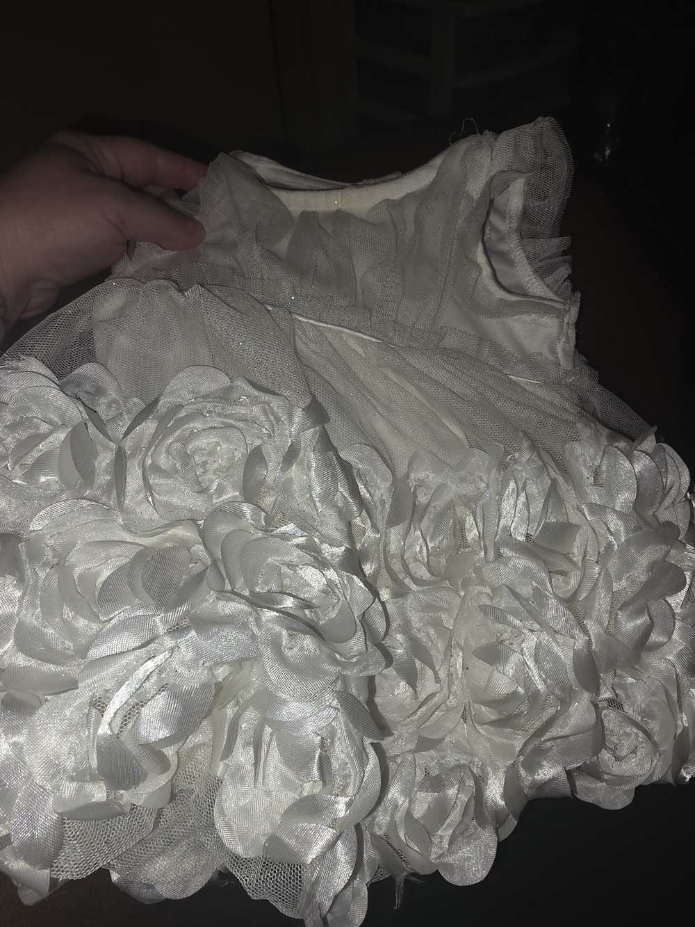 Nannette Ivory Rosette Tulle Party Dress for Girls